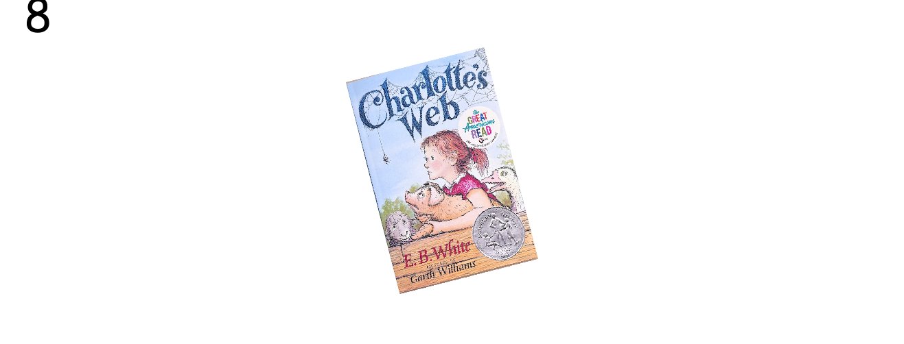 Storyboard panel 8: the Charlotte's Web book