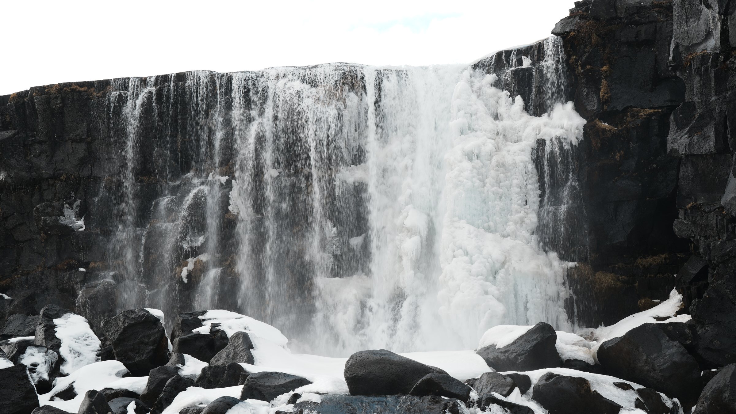 Öxarárfoss before editing